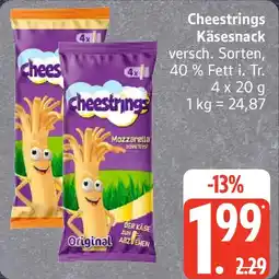 Edeka Cheestrings Käsesnack Angebot