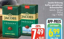 Edeka Jacobs Krönung Kaffee gemahlener Bohnenkaffee Angebot