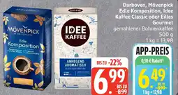 Edeka Darboven, Mövenpick Edle Komposition, Idee Kaffee Classic oder Eilles Gourmet Angebot
