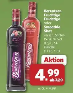 Combi Berentzen Fruchtige Fruchtige oder Smoothie Shot Angebot