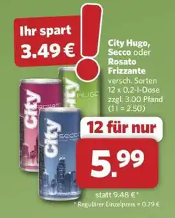 Combi City Hugo Secco oder Rosato Frizzante Angebot