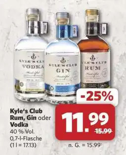Combi Kyle's Club Rum, Gin oder Vodka Angebot