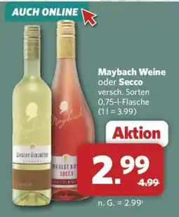 Combi Maybach Weine oder Secco Angebot