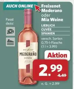 Combi Freixenet Mederano oder Mia Weine Angebot