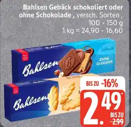 Edeka Bahlsen Gebäck schokoliert oder ohne Schokolade Angebot