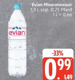 Edeka Evian Mineralwasser Angebot