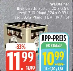 Edeka Warsteiner Bier Angebot