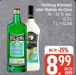 Edeka Helbing Kümmel oder Batida de Côco Angebot