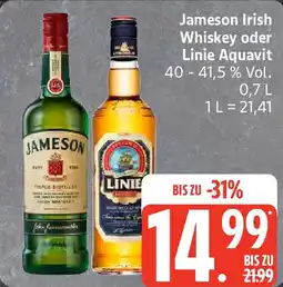 Edeka Jameson Irish Whiskey oder Linie Aquavit Angebot