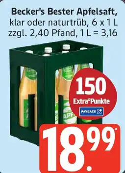 Edeka Becker's Bester Apfelsaft Angebot