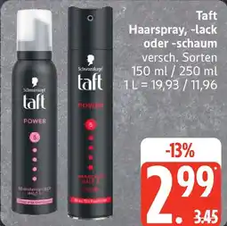 Edeka Taft Haarspray, lack oder -schaum Angebot