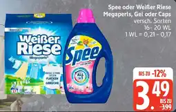 Edeka Spee oder Weißer Riese Megaperls, Gel oder Caps Angebot