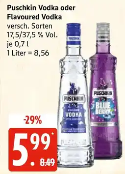 Edeka Puschkin Vodka oder Flavoured Vodka Angebot