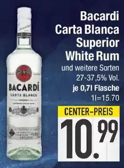 E-Center Bacardi Carta Blanca Superior White Rum Angebot