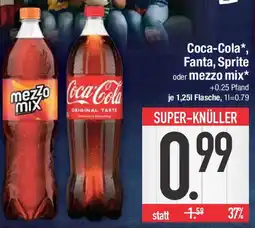 E-Center Coca-Cola, Fanta, Sprite oder mezzo mix Angebot