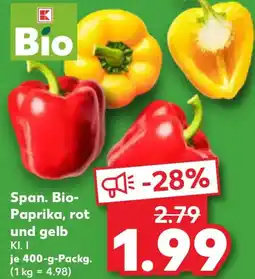 Kaufland Span. Bio- Paprika, rot und gelb Angebot