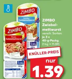 Kaufland ZIMBO Zwiebelmettwurst Angebot