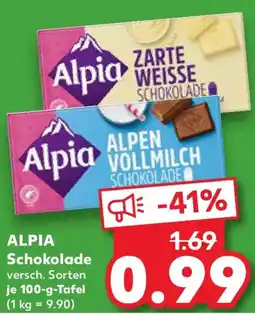 Kaufland ALPIA Schokolade Angebot