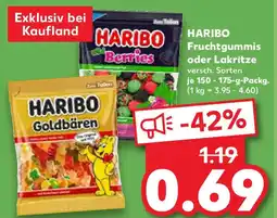 Kaufland HARIBO Fruchtgummis oder Lakritze Angebot