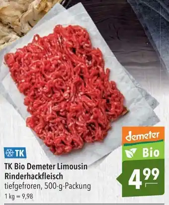 CITTI Markt TK Bio Demeter Limousin Rinderhackfleisch 500g Angebot