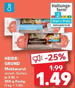Kaufland HEIDEGRUND Mettwurst Angebot