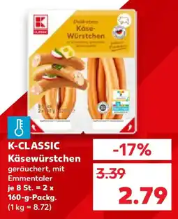 Kaufland K-CLASSIC Käsewürstchen Angebot