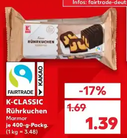 Kaufland K-CLASSIC Rührkuchen Angebot