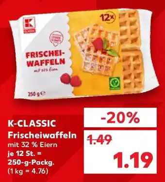 Kaufland K-CLASSIC Frischeiwaffeln Angebot