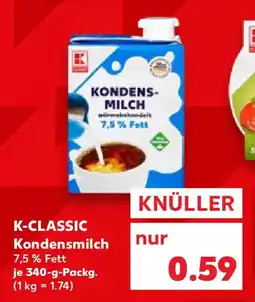 Kaufland K-CLASSIC Kondensmilch Angebot