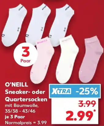 Kaufland O'NEILL Sneaker- oder Quartersocken Angebot
