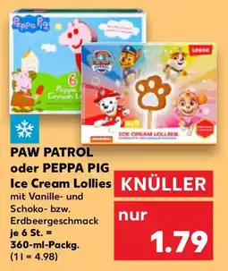 Kaufland PAW PATROL oder PEPPA PIG Ice Cream Lollies Angebot