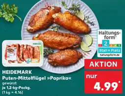 Kaufland HEIDEMARK Puten-Mittelflügel Paprika Angebot