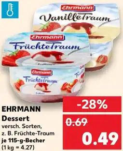 Kaufland EHRMANN Dessert Angebot