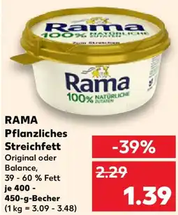 Kaufland RAMA Pflanzliches Streichfett Angebot