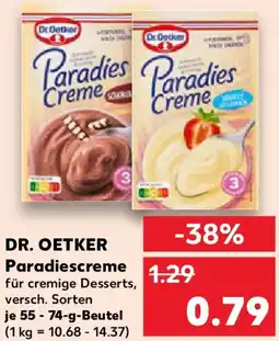 Kaufland DR. OETKER Paradiescreme Angebot