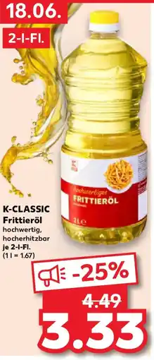 Kaufland K-CLASSIC Frittieröl Angebot