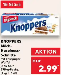 Kaufland KNOPPERS Milch Haselnuss Schnitte Angebot