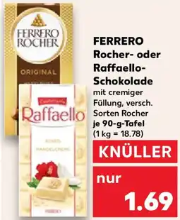 Kaufland FERRERO Rocher- oder Raffaello Schokolade Angebot