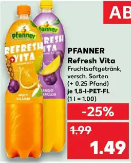 Kaufland pfanner Refresh Vita Angebot