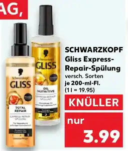 Kaufland SCHWARZKOPF Gliss Express Repair-Spülung Angebot