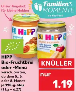 Kaufland HIPP Bio-Fruchtbrei oder -Menü Angebot