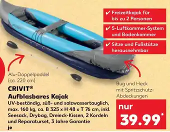 Kaufland CRIVIT Aufblasbares Kajak Angebot