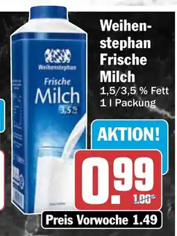 HIT Weihenstephan Frische Milch Angebot