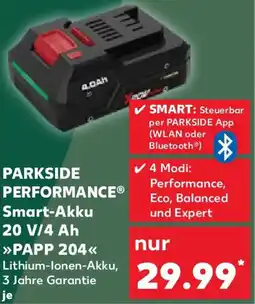 Kaufland PARKSIDE PERFORMANCE Smart-Akku 20 V/4 Ah PAPP 204 Angebot