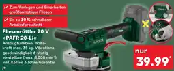 Kaufland PARKSIDE Fliesenrüttler 20 V PAFR 20-Li Angebot