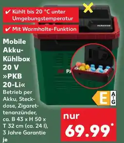 Kaufland PARKSIDE Mobile Akku Kühlbox 20 V PKB 20-Li Angebot