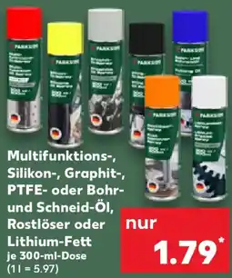 Kaufland Multifunktions, Silikon, Graphit, PTFE oder Bohr und Schneid-ÖI, Rostlöser oder Lithium-Fett Angebot