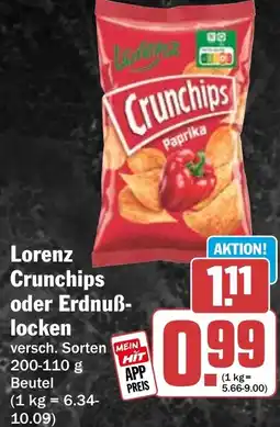 HIT Lorenz Crunchips oder Erdnuẞlocken Angebot