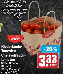 HIT Niederlande/ Tunesien Cherrystrauchtomaten Angebot