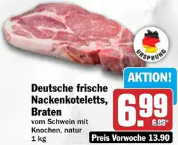 HIT Deutsche frische Nackenkoteletts, Braten Angebot